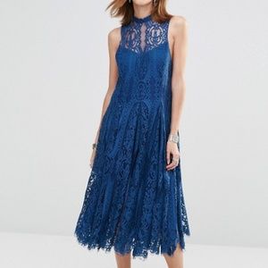Free People Blue Lace Dress